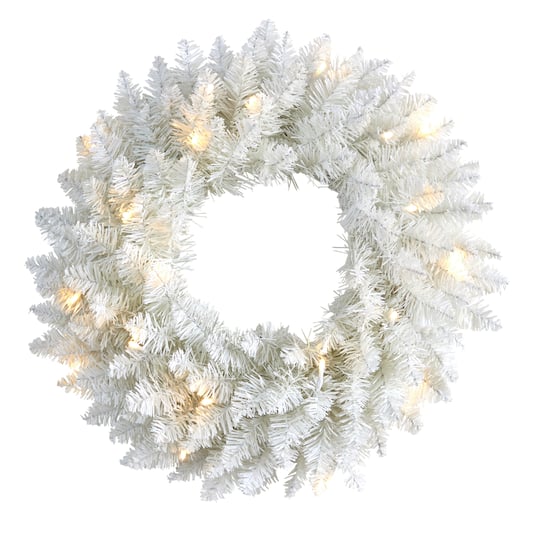 18&#x22; Pre-Lit Colorado Spruce Christmas Wreath